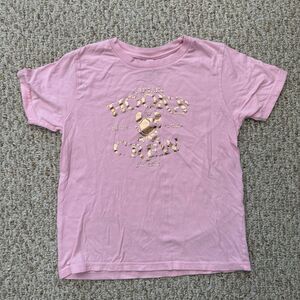 Captain Hook's Crew Pink T-Shirt Gold Graphic‎ Disney Peter Pan Theme
